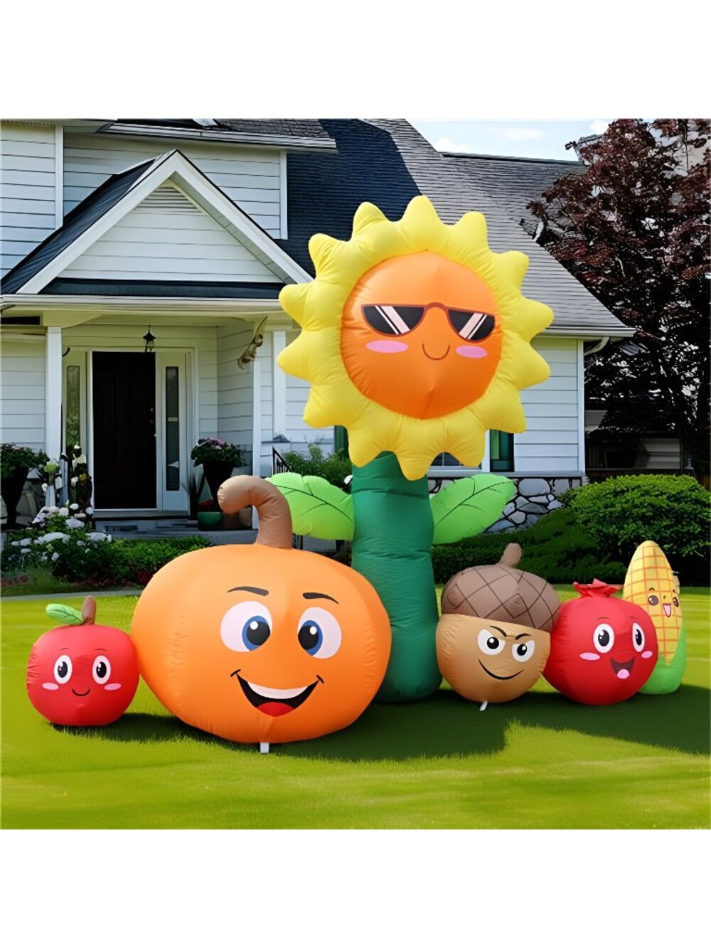 8FT Long Thanksgiving Inflatables Outdoor Decorations, Fall Blow ups